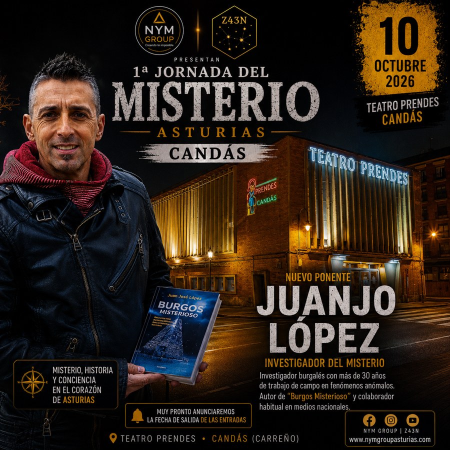 Cartel de anuncio de Juanjo López, nuevo ponente de la Jornada del Misterio