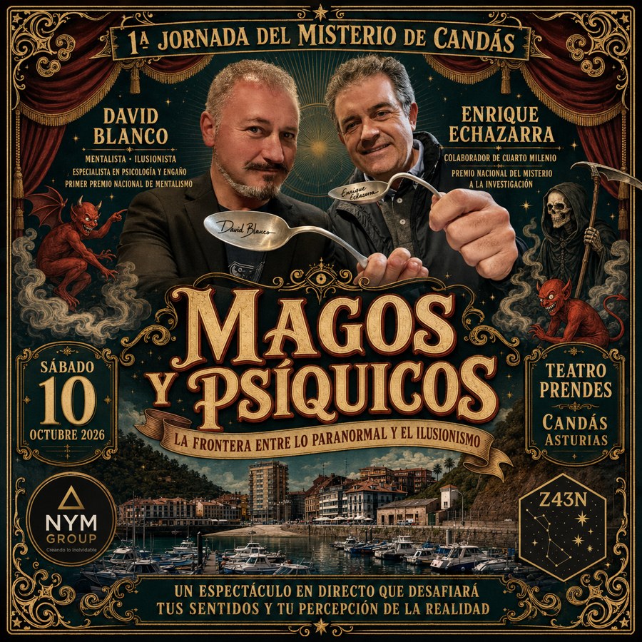 Cartel Magos y Psíquicos: David Blanco y Enrique Echazarra, la frontera entre lo paranormal y el ilusionismo
